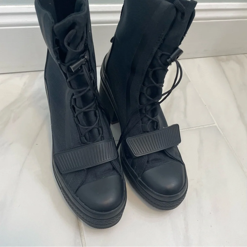 Converse Chuck Taylor All Star GR82 High Top Wedge Black Women's Boots Size 9 - Picture 2 of 9